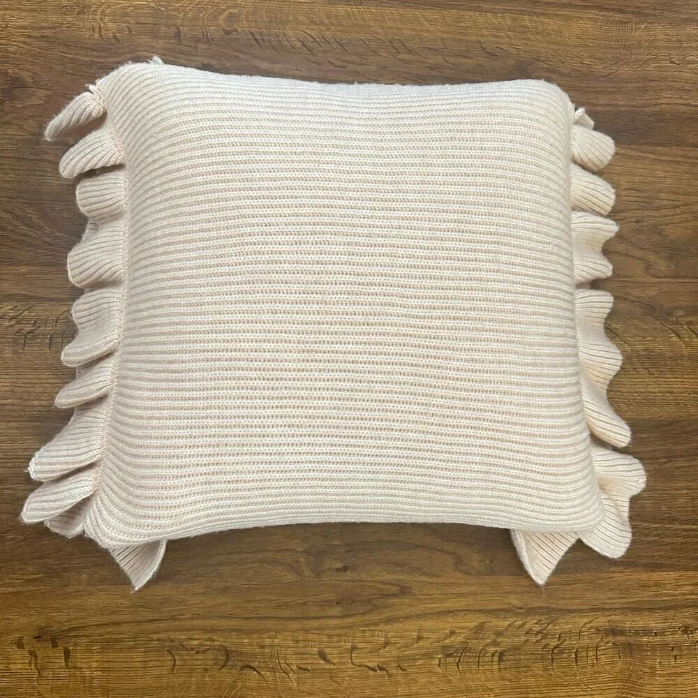 Pottery Barn Emily & Meritt Double Ruffle Knit Pillow Cover and insert